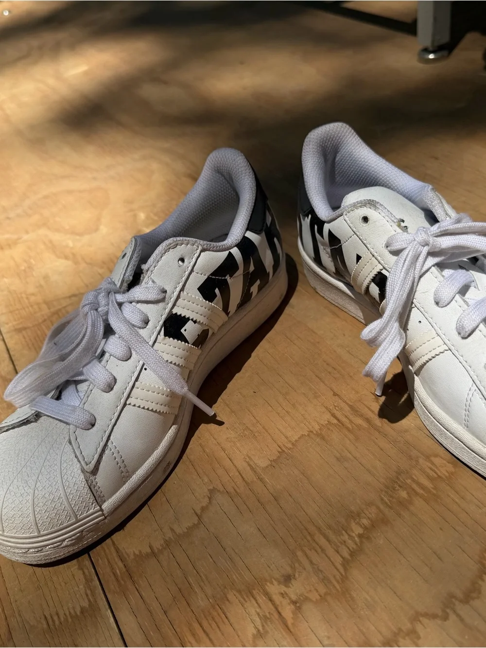 White Adidas Superstar Athletic Sneakers